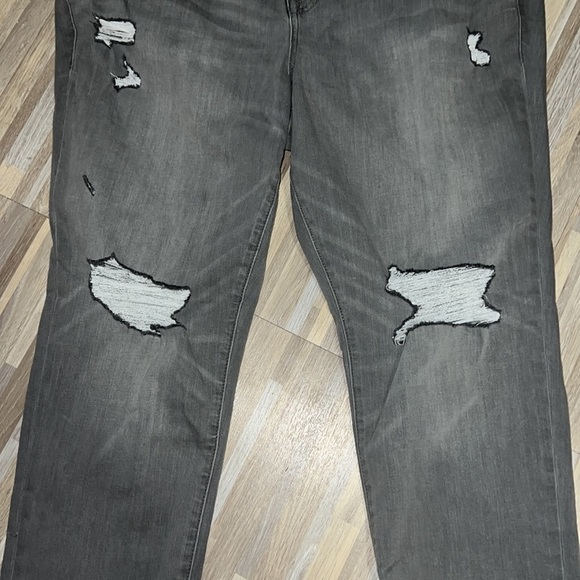 TORRID gray boyfriend straight super soft midrise jeans - Picture 6 of 7